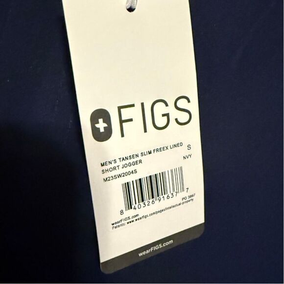 FIGS Tansen Slim Freex Lined Short Jogger in Navy NWT Men's Sz. S - Picture 4 of 4